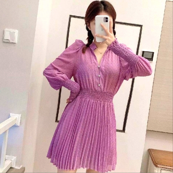 Purple Zara dress for size UK M - Picture 3 of 7